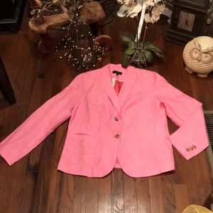 NWT Talbots Linen Blazer Jacket
